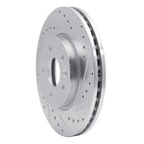Dynamic Friction 2011-2023 Chevrolet Cruze Front Right Drilled & Slotted Silver Brake Rotor by Dynamic Friction Company 631-47043R
