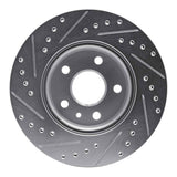 Dynamic Friction 2011-2023 Chevrolet Cruze Front Right Drilled & Slotted Silver Brake Rotor by Dynamic Friction Company 631-47043R