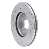 Dynamic Friction 2011-2023 Chevrolet Cruze Front Right Drilled & Slotted Silver Brake Rotor by Dynamic Friction Company 631-47043R