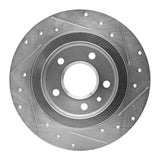 Dynamic Friction 2011-2019 Buick Verano Rear Left Drilled & Slotted Silver Brake Rotor by Dynamic Friction Company 631-47044L