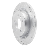 Dynamic Friction 2011-2019 Buick Verano Rear Right Drilled & Slotted Silver Brake Rotor by Dynamic Friction Company 631-47044R