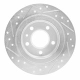 Dynamic Friction 2011-2019 Buick Verano Rear Right Drilled & Slotted Silver Brake Rotor by Dynamic Friction Company 631-47044R