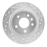 Dynamic Friction 2011-2019 Buick Verano Rear Right Drilled & Slotted Silver Brake Rotor by Dynamic Friction Company 631-47044R