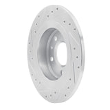 Dynamic Friction 2011-2019 Buick Verano Rear Right Drilled & Slotted Silver Brake Rotor by Dynamic Friction Company 631-47044R
