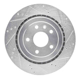 Dynamic Friction 2014-2019 Chevrolet Corvette Rear Right Drilled & Slotted Silver Brake Rotor by Dynamic Friction Company 631-47047R