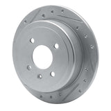 Dynamic Friction 2014-2016 Chevrolet Spark EV Rear Left Drilled & Slotted Silver Brake Rotor by Dynamic Friction Company 631-47048L