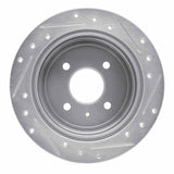 Dynamic Friction 2014-2016 Chevrolet Spark EV Rear Left Drilled & Slotted Silver Brake Rotor by Dynamic Friction Company 631-47048L
