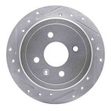 Dynamic Friction 2014-2016 Chevrolet Spark EV Rear Left Drilled & Slotted Silver Brake Rotor by Dynamic Friction Company 631-47048L