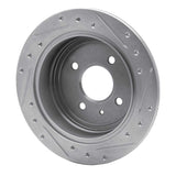 Dynamic Friction 2014-2016 Chevrolet Spark EV Rear Left Drilled & Slotted Silver Brake Rotor by Dynamic Friction Company 631-47048L