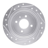 Dynamic Friction 2014-2016 Chevrolet Spark EV Rear Right Drilled & Slotted Silver Brake Rotor by Dynamic Friction Company 631-47048R