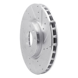 Dynamic Friction 2014-2019 Chevrolet Corvette Front Right Drilled & Slotted Silver Brake Rotor by Dynamic Friction Company 631-47050R