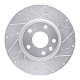 Dynamic Friction 2014-2019 Chevrolet Corvette Front Right Drilled & Slotted Silver Brake Rotor by Dynamic Friction Company 631-47050R