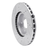 Dynamic Friction 2014-2019 Chevrolet Corvette Front Right Drilled & Slotted Silver Brake Rotor by Dynamic Friction Company 631-47050R