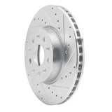 Dynamic Friction 2016-2025 Cadillac CT5 Front Right Drilled & Slotted Silver Brake Rotor by Dynamic Friction Company 631-47055R