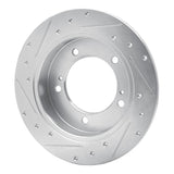 R1 Concepts 1983-1998 Chevrolet/Geo Tracker Front Left Drilled & Slotted Silver Brake Rotor by R1 Concepts 631-47058L