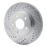 Dynamic Friction 2002-2007 Chevrolet Equinox Front Left Drilled & Slotted Silver Brake Rotor by Dynamic Friction Company 631-47063L