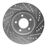 Dynamic Friction 2002-2007 Chevrolet Equinox Front Left Drilled & Slotted Silver Brake Rotor by Dynamic Friction Company 631-47063L