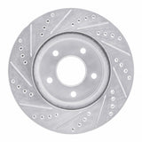 Dynamic Friction 2002-2007 Chevrolet Equinox Front Right Drilled & Slotted Silver Brake Rotor by Dynamic Friction Company 631-47063R