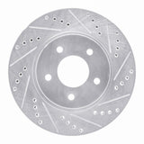 Dynamic Friction 2002-2007 Chevrolet Equinox Front Right Drilled & Slotted Silver Brake Rotor by Dynamic Friction Company 631-47063R