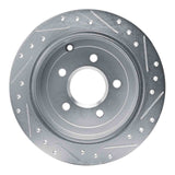 R1 Concepts 2001-2007 Buick Rendezvous Rear Left Drilled & Slotted Silver Brake Rotor by R1 Concepts 631-47068L