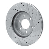 Dynamic Friction 2006-2009 Chevrolet Trailblazer Front Left Drilled & Slotted Silver Brake Rotor by Dynamic Friction Company 631-47069L