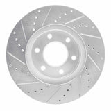 Dynamic Friction 2006-2009 Chevrolet Trailblazer Front Right Drilled & Slotted Silver Brake Rotor by Dynamic Friction Company 631-47069R
