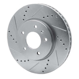 Dynamic Friction 2007-2015 Chevrolet Equinox Front Left Drilled & Slotted Silver Brake Rotor by Dynamic Friction Company 631-47070L