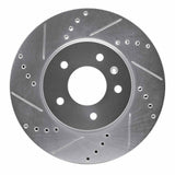 Dynamic Friction 2007-2015 Chevrolet Equinox Front Left Drilled & Slotted Silver Brake Rotor by Dynamic Friction Company 631-47070L
