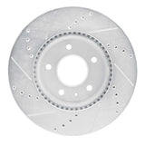 Dynamic Friction 2007-2015 Chevrolet Equinox Front Right Drilled & Slotted Silver Brake Rotor by Dynamic Friction Company 631-47070R