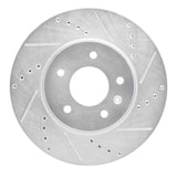 Dynamic Friction 2007-2015 Chevrolet Equinox Front Right Drilled & Slotted Silver Brake Rotor by Dynamic Friction Company 631-47070R
