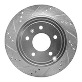 Dynamic Friction 2007-2015 Chevrolet Captiva Sport Rear Left Drilled & Slotted Silver Brake Rotor by Dynamic Friction Company 631-47071L