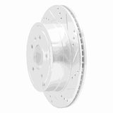 Dynamic Friction 2007-2015 Chevrolet Captiva Sport Rear Right Drilled & Slotted Silver Brake Rotor by Dynamic Friction Company 631-47071R