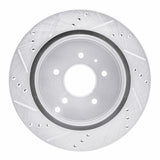 Dynamic Friction 2007-2015 Chevrolet Captiva Sport Rear Right Drilled & Slotted Silver Brake Rotor by Dynamic Friction Company 631-47071R