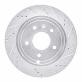 Dynamic Friction 2007-2015 Chevrolet Captiva Sport Rear Right Drilled & Slotted Silver Brake Rotor by Dynamic Friction Company 631-47071R