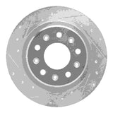 Dynamic Friction 2016-2025 Buick Regal Sportback Rear Left Drilled & Slotted Silver Brake Rotor by Dynamic Friction Company 631-47075L