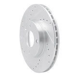 Dynamic Friction 2016-2022 Chevrolet Spark (USA/Canada) Front Left Drilled & Slotted Silver Brake Rotor by Dynamic Friction Company 631-47076L