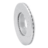 Dynamic Friction 2016-2022 Chevrolet Spark (USA/Canada) Front Left Drilled & Slotted Silver Brake Rotor by Dynamic Friction Company 631-47076L