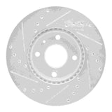 Dynamic Friction 2016-2022 Chevrolet Spark (USA/Canada) Front Right Drilled & Slotted Silver Brake Rotor by Dynamic Friction Company 631-47076R