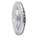 Dynamic Friction 2014-2020 Cadillac Escalade ESV Front Left Drilled & Slotted Silver Brake Rotor by Dynamic Friction Company 631-47079L