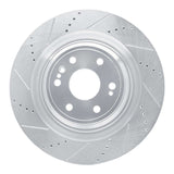 Dynamic Friction 2014-2020 Cadillac Escalade ESV Front Left Drilled & Slotted Silver Brake Rotor by Dynamic Friction Company 631-47079L