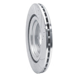 Dynamic Friction 2014-2020 Cadillac Escalade ESV Front Left Drilled & Slotted Silver Brake Rotor by Dynamic Friction Company 631-47079L