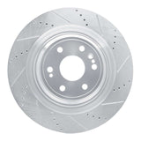 Dynamic Friction 2014-2020 Cadillac Escalade Front Right Drilled & Slotted Silver Brake Rotor by Dynamic Friction Company 631-47079R