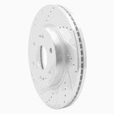 Dynamic Friction 2019-2026 Cadillac Vistiq Front Left Drilled & Slotted Silver Brake Rotor by Dynamic Friction Company 631-47080L