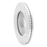 Dynamic Friction 2019-2026 Cadillac Vistiq Front Left Drilled & Slotted Silver Brake Rotor by Dynamic Friction Company 631-47080L
