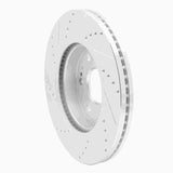 Dynamic Friction 2019-2026 Cadillac Escalade ESV Front Right Drilled & Slotted Silver Brake Rotor by Dynamic Friction Company 631-47080R