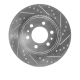 Dynamic Friction 2019-2025 Cadillac Escalade Front Right Drilled & Slotted Silver Brake Rotor by Dynamic Friction Company 631-47086R