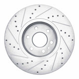 Dynamic Friction 2021-2022 Chevrolet Colorado Front Right Drilled & Slotted Silver Brake Rotor by Dynamic Friction Company 631-47087R