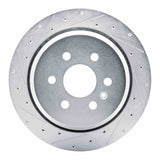 Dynamic Friction 2021-2022 Chevrolet Colorado Rear Left Drilled & Slotted Silver Brake Rotor by Dynamic Friction Company 631-47089L