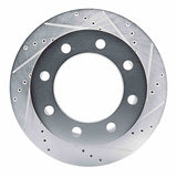Dynamic Friction 2021-2025 Chevrolet Express 4500 Rear Right Drilled & Slotted Silver Brake Rotor by Dynamic Friction Company 631-47090R