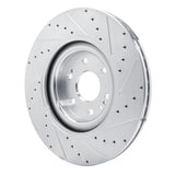 Dynamic Friction 2021-2025 Cadillac Escalade Front Left Drilled & Slotted Silver Brake Rotor by Dynamic Friction Company 631-47091L